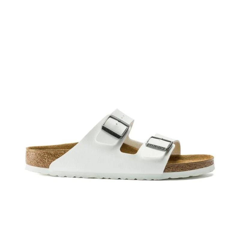 Birkenstock Arizona - White Birko-Flor Ankle - High Military Boot Style  