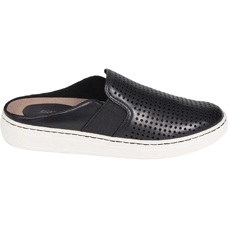 Women's Earth Zest Black Leather Metallic Trim Shoe Design  