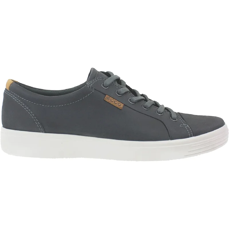 Men's Ecco Soft 7 Sneaker Titanium Nubuck Memory - Foam Slipper Look  