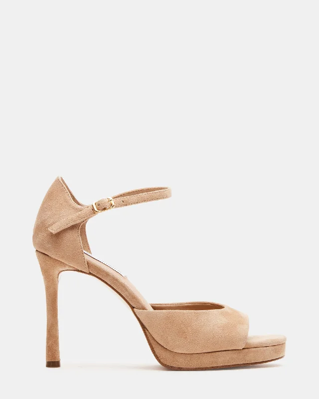 ESTER TAN SUEDE Two - Tone Shoe Design  