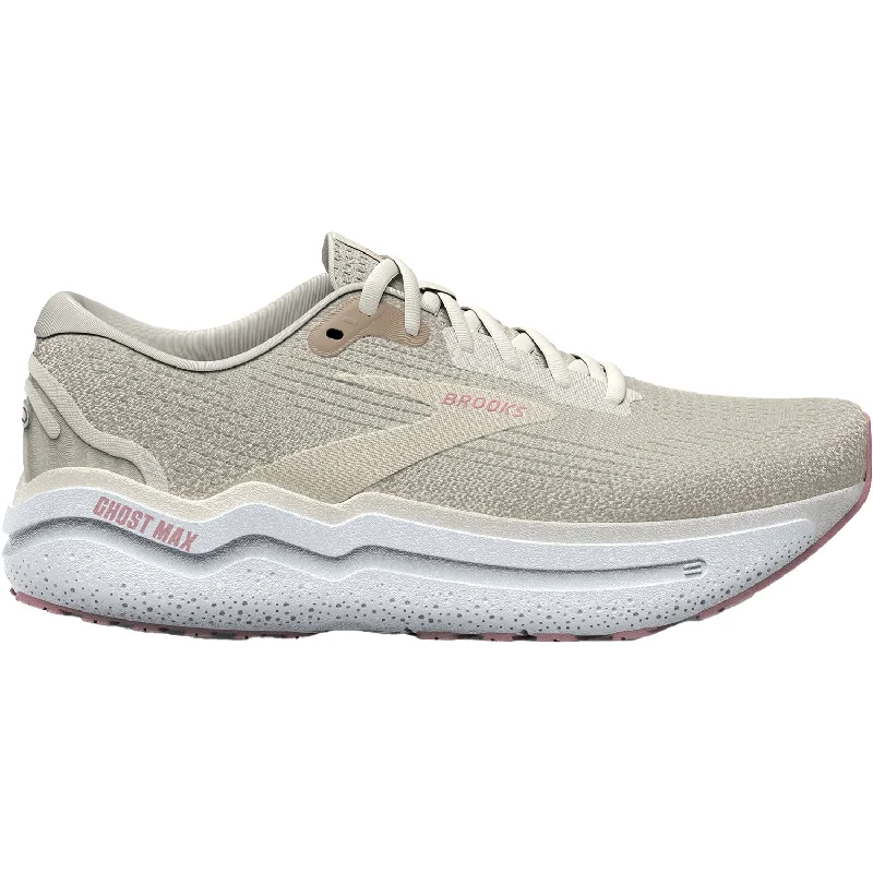 Women's Brooks Ghost Max 2 Coconut Milk/Gray/Zephyr Mesh Single - Buckle Monk Look  