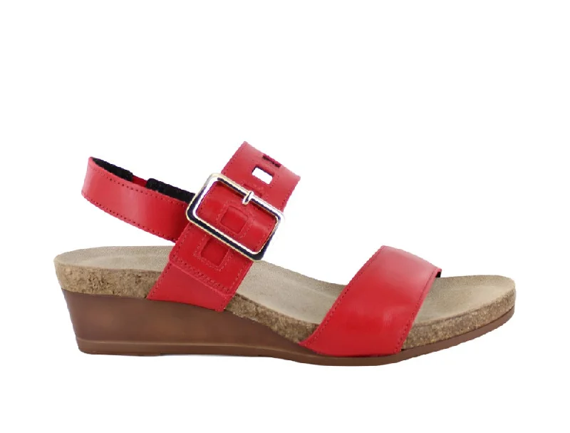 Dynasty Red Wedge Leather Driving Shoe Style  
