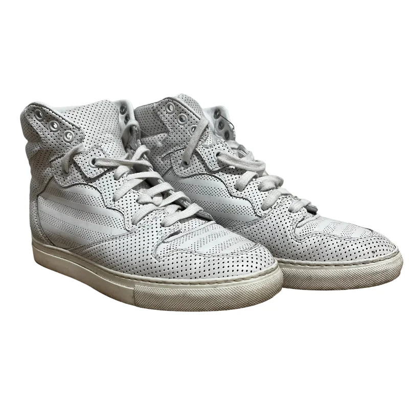BALENCIAGA/Hi-Sneakers/US 6/Leather/WHT/perforated leather Sustainable Shoe Design  