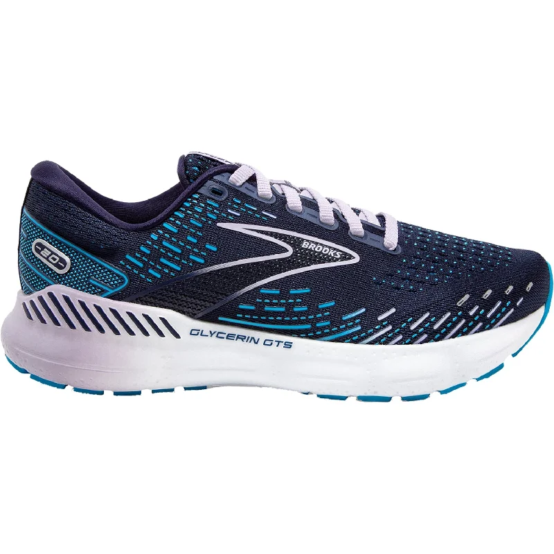 Women's Brooks Glycerin GTS 20 Peacoat/Ocean/Pastel Lilac Mesh Waterproof Hiking Boot Design Women's Brooks Glycerin GTS 20 Peacoat/Ocean/Pastel Lilac Mesh Waterproof Hiking Boot Design