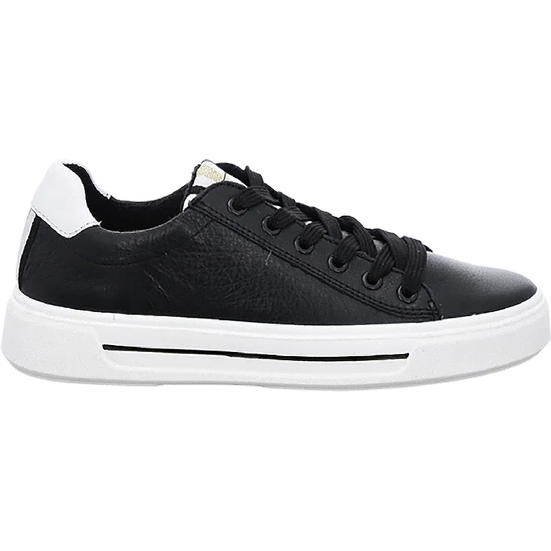 Women's Ara Camden Black Leather Comfortable Derby Style  