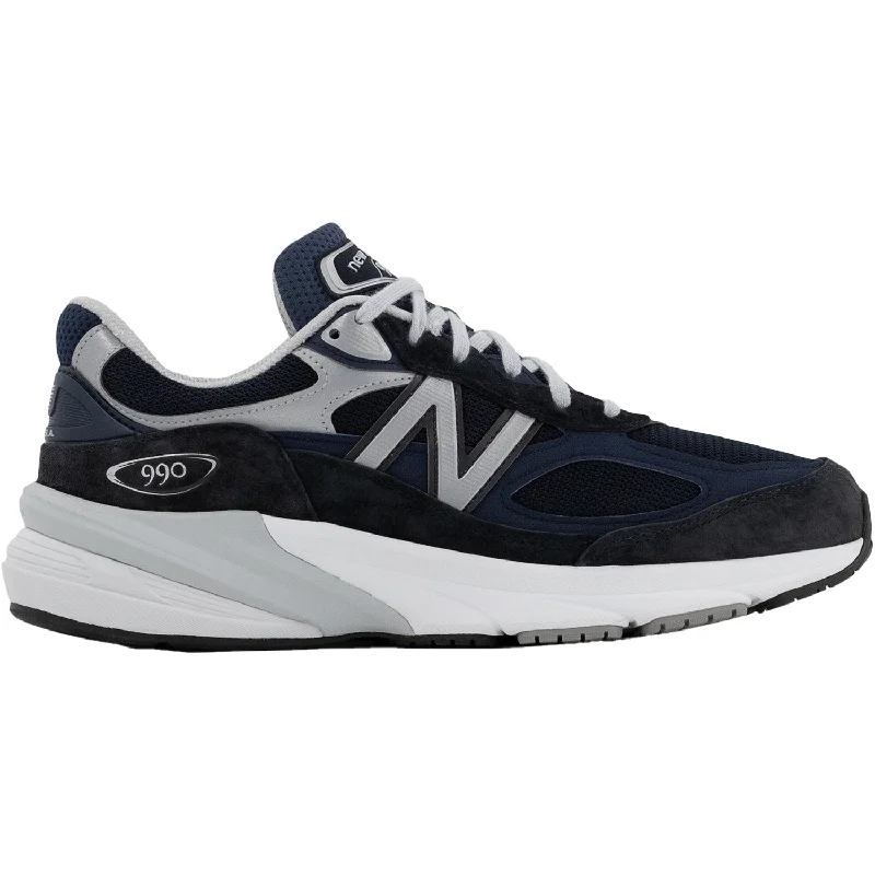 Men's New Balance M990NV6 Navy/White Suede/Mesh Business Monk Strap Style  