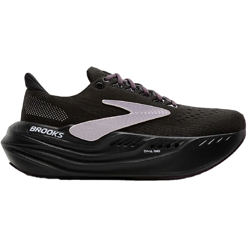 Women's Brooks Glycerin Max Black/Orchid Ice/Grey Mesh Comfortable Derby Style  