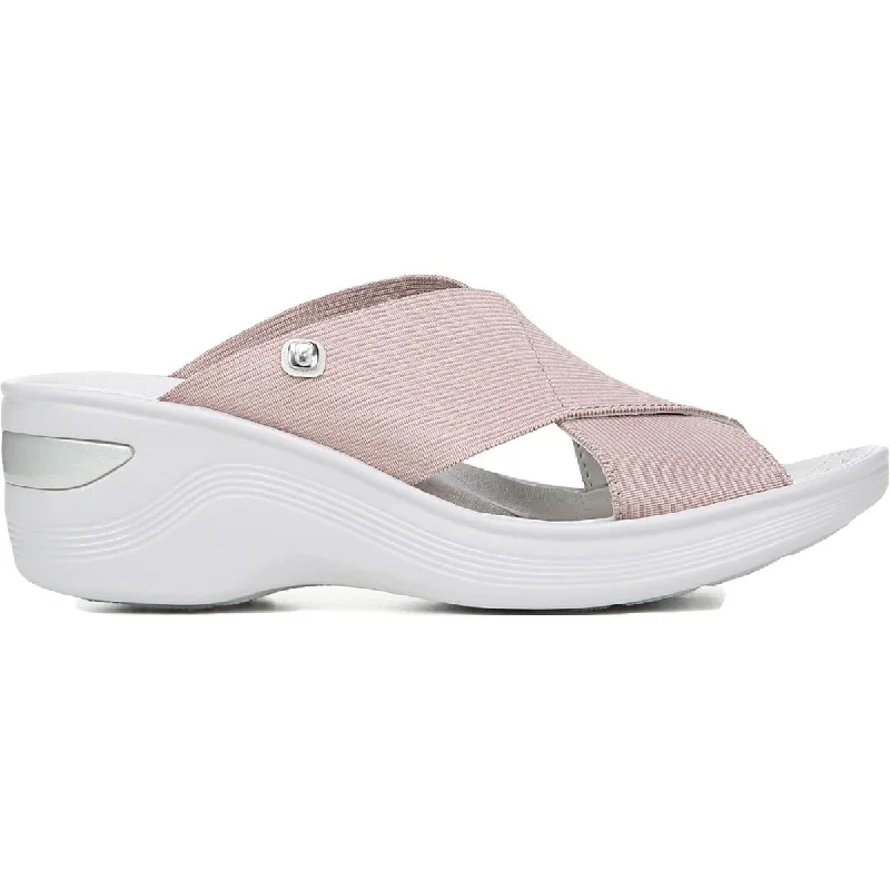 Bzees Womens Desire Stretch Wedges Retro Basketball Sneaker Design  