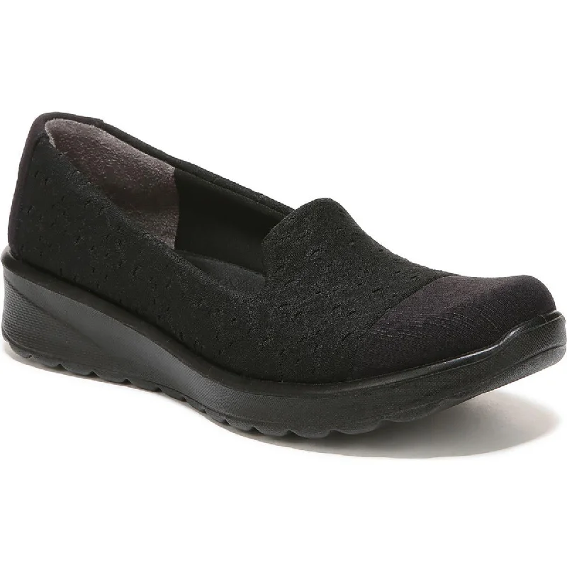Bzees Womens Galaxy Eyelet Loafer Slip-On Sneakers Open - Lacing Derby Look  
