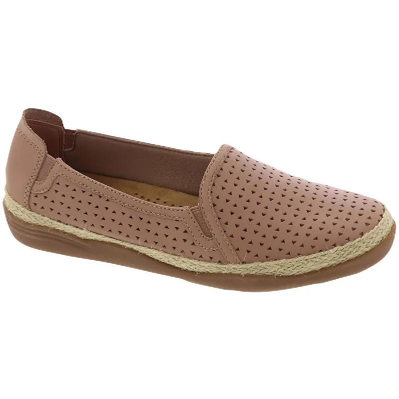 Clarks Womens Elaina Ruby Leather Slip On Loafers Neon - Accent Sneaker Look  