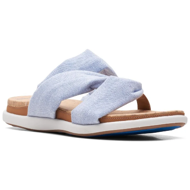 Clarks Womens Eliza Skip Slip-on Foam Insole Flatform Sandals Sustainable Shoe Design  
