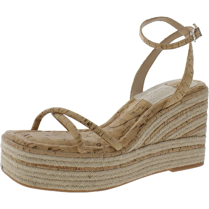 Dolce Vita Womens Bhfo Strappy Cork Platform Sandals Leather Driving Shoe Style  
