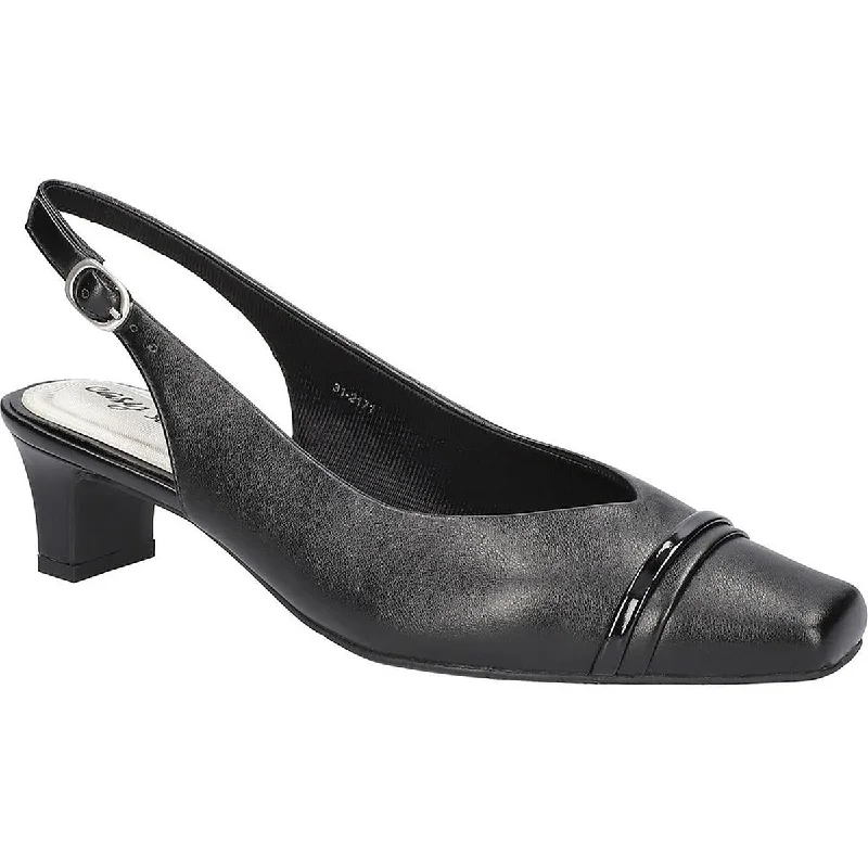 Easy Street Womens Sayo Padded Insole Faux Leather Slingbacks Skateboarding Sneaker Style  