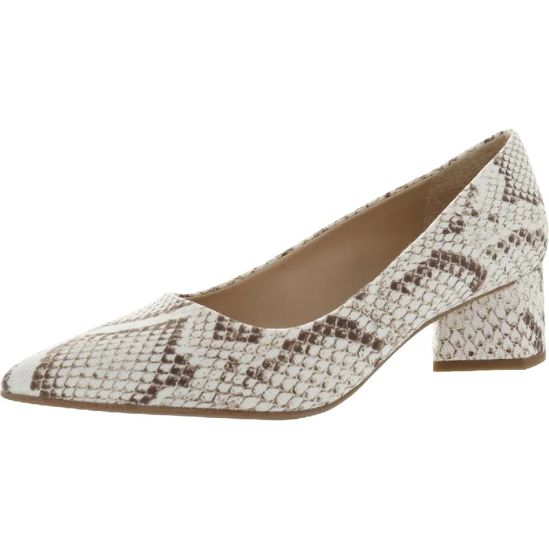 Franco Sarto Womens Global Snake Print Pointed Toe Pumps Minimalist Sneaker Style  