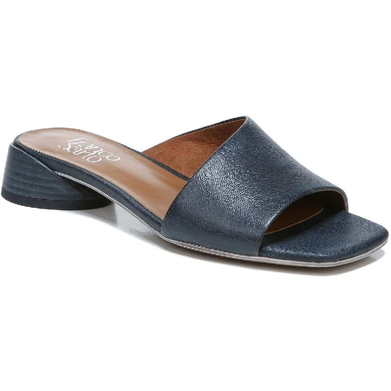 Franco Sarto Womens Leslie Leather Slide Sandals Desert Boot Utility Style  