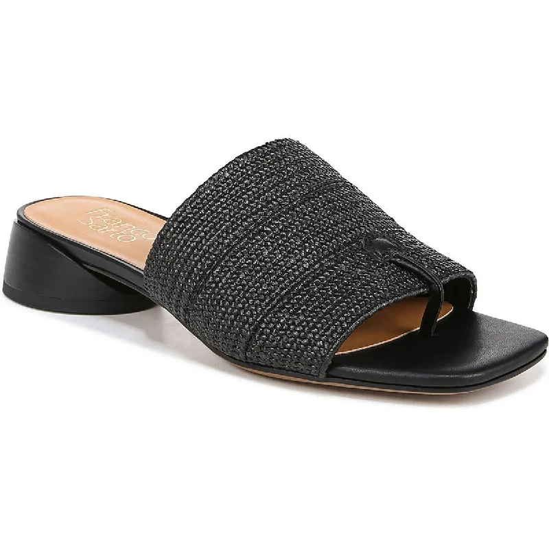 Franco Sarto Womens Loran 4 Padded Insole Mule Sandals Business Monk Strap Style  