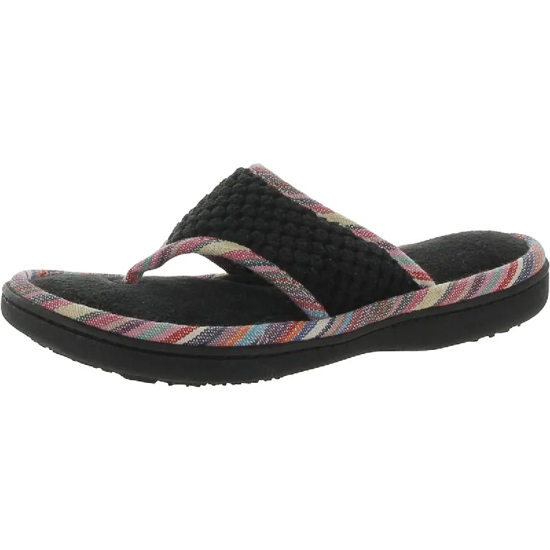 Isotoner Womens Casual Flat Flip-Flops Ivy League - Inspired Derby Look 