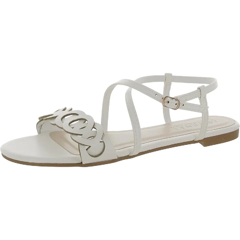 Journee Collection Womens Faux Leather Ankle Strap Strappy Sandals Quick - Dry Hiking Shoe Style   