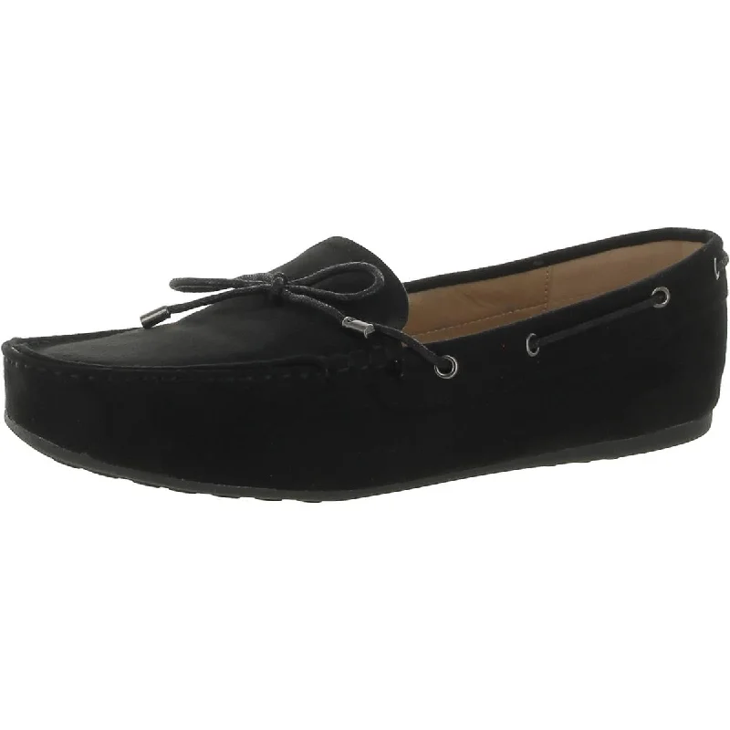 Journee Collection Womens Faux Suede Slip On Moccasins Upcycled Shoe Look  