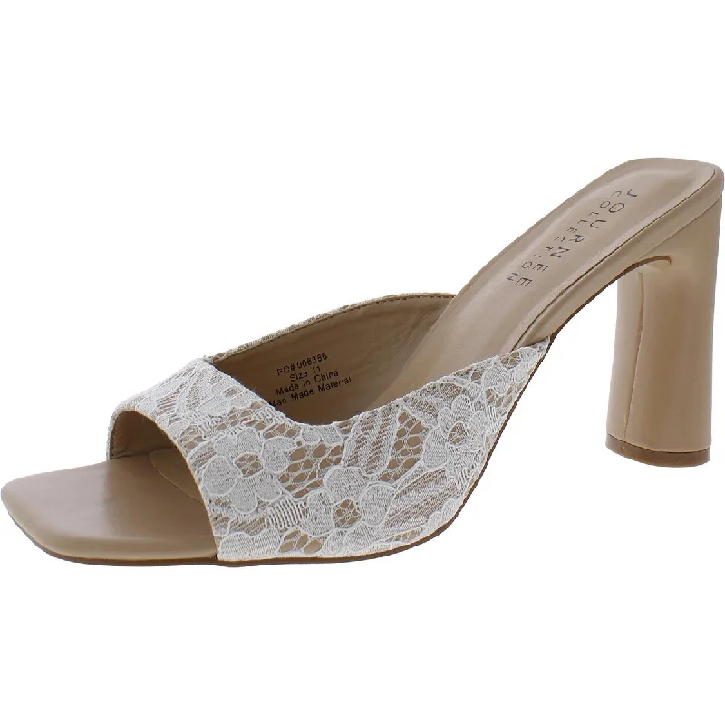 Journee Collection Womens Lace Slide Loose - Fit Slipper Style  