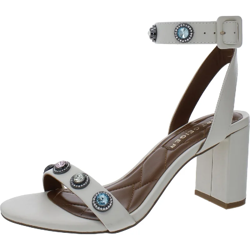 Kurt Geiger Womens Octavia Leather Heels Loose - Fit Slipper Style  