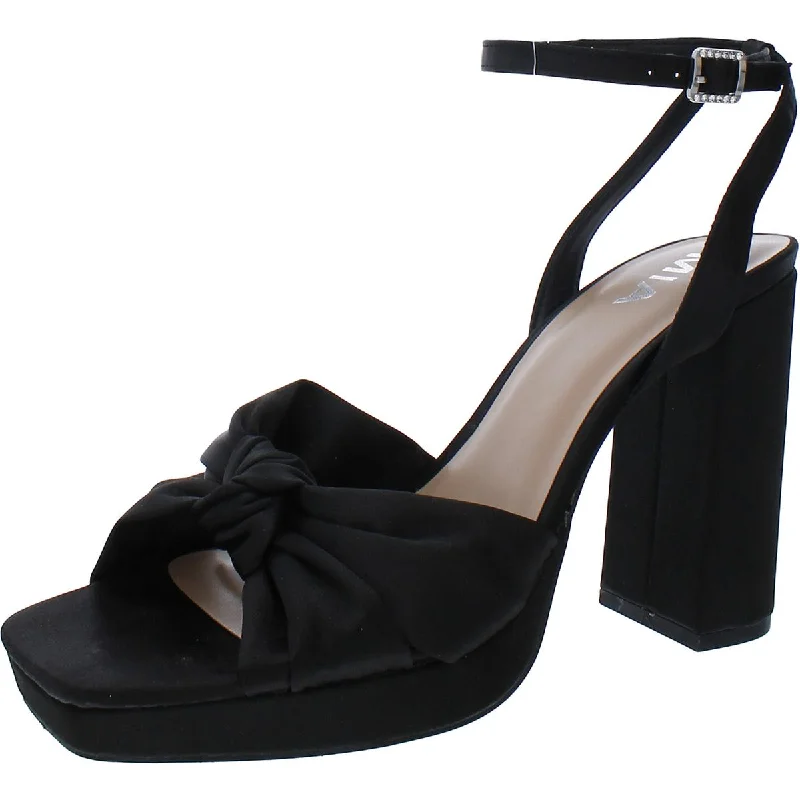 Mia Womens Beky-S Knot-Front Dressy Heels Chunky Platform Sneaker Style  
