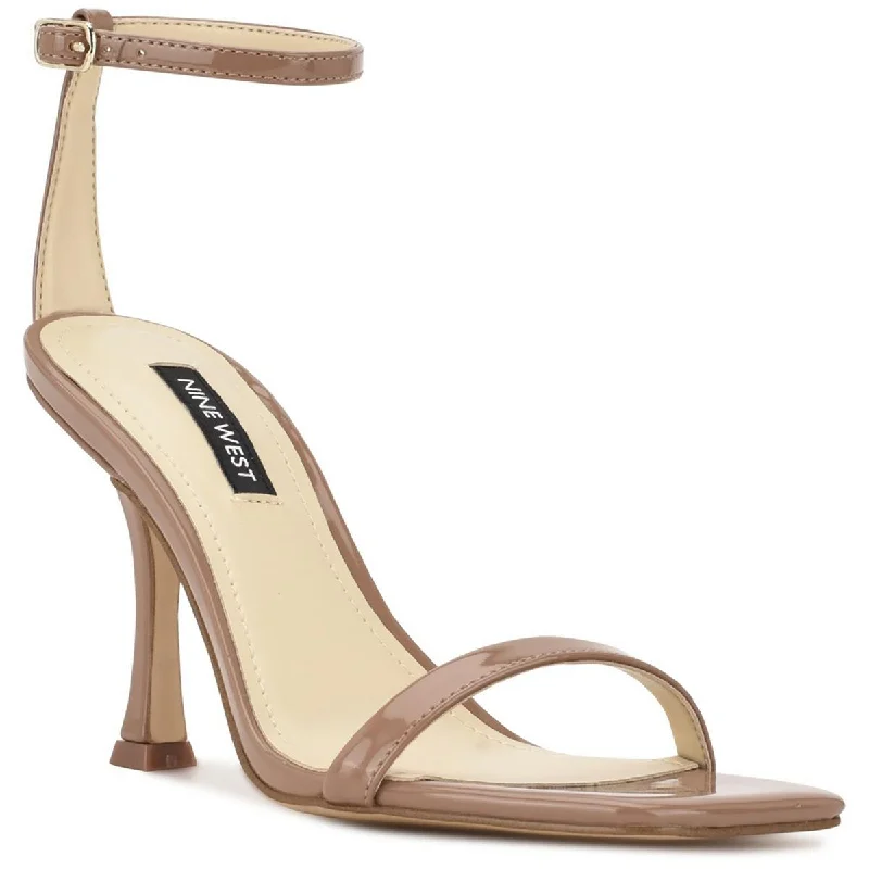Nine West Womens YESS3 Faux Leather Ankle Strap Pumps Business Monk Strap Style  