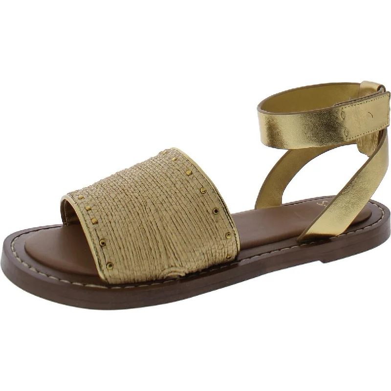 Sarto Franco Sarto Womens Rosa 2 Leather Metallic Slide Sandals Waterproof Hiking Boot Design  