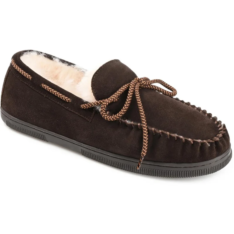 Territory Mens Meander Suede Moccasin Slippers Wingtip Oxford Design 