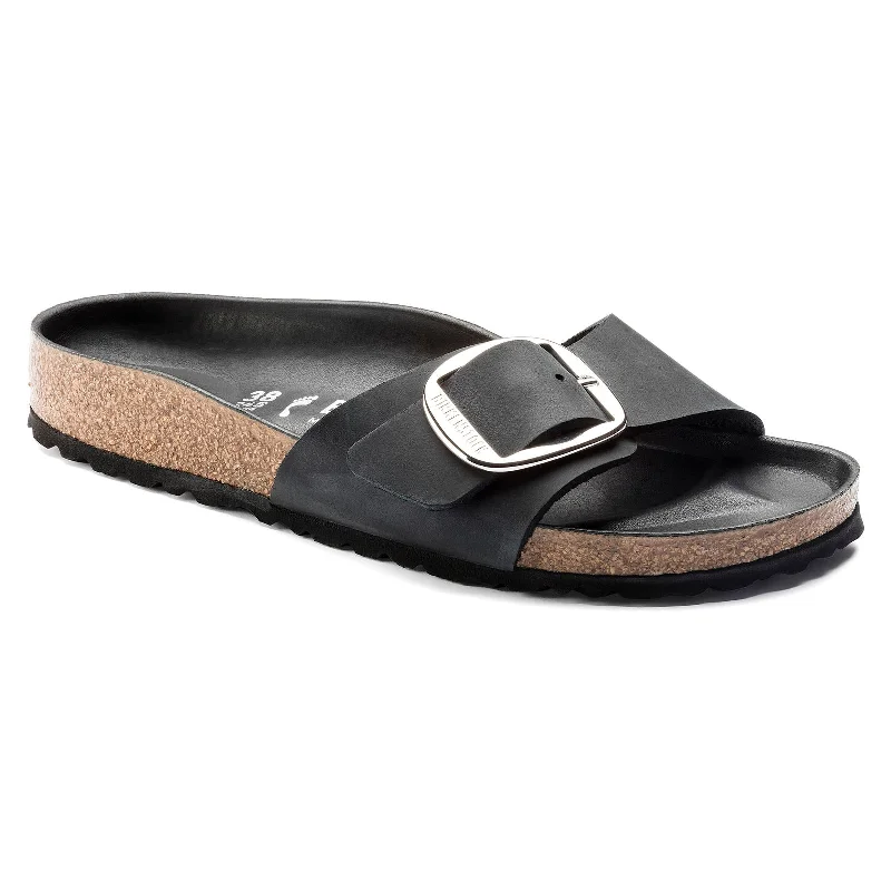 Birkenstock Madrid Big Buckle - Leather Loose - Fit Slipper Style  
