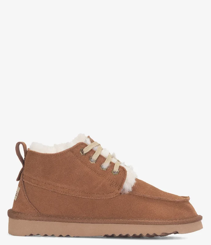 Burleigh Moc Toe Lace Chukka Boot - Women Strap - Up Sandal Resort Style  
