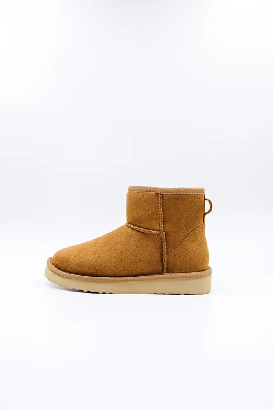 PAWJ Mini Boot | Chestnut / Aspen Snow Business Monk Strap Style  