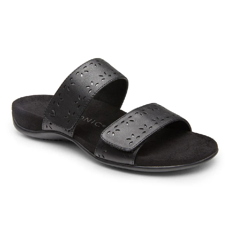 Vionic Randi Slide Leather Beaded Moccasin Design 