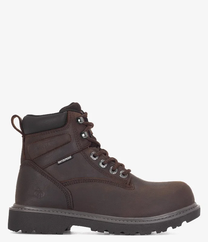 Wolverine Floorhand 6" Safety Toe Waterproof Boot - Women Ankle - High Military Boot Style  
