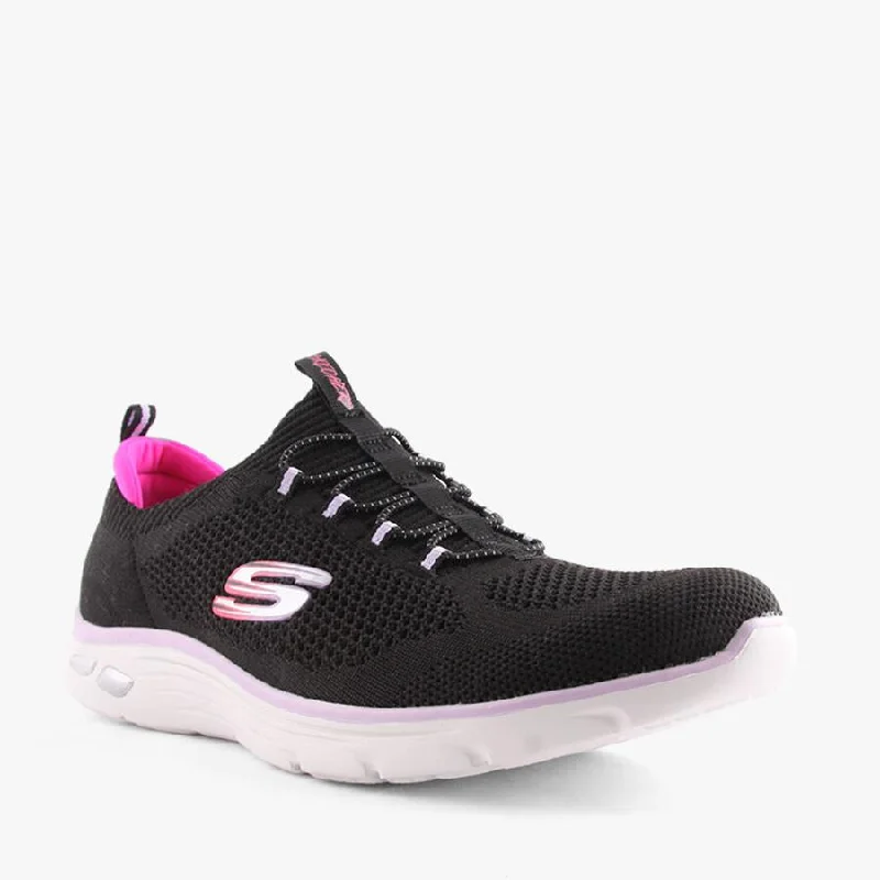 EDL-PARADISE SKY BLACK/PINK Moccasin Soft - Sole Style  