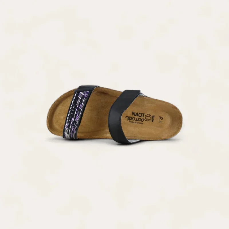 Indiana In Black Purple Multi - Nzd Leather Driving Shoe Style  