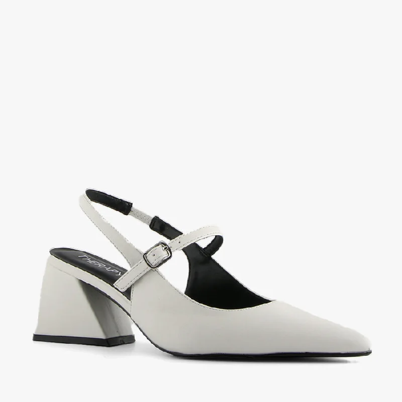 SHARP WHITE Strap - Up Sandal Resort Style  