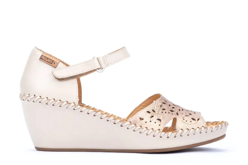 Women's Margarita Sandals In Marfil Victorian - Era Boot Style  